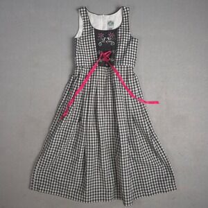 Hammerschmid Dirndl Dress Gingham Embroidered Oktoberfest‎ Party Dress 128